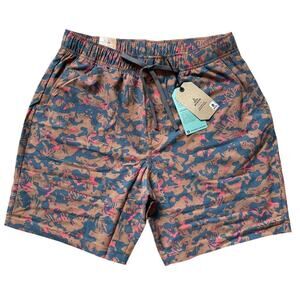 prAna XL Metric E-Waist Shorts | Eco Print Swim, UPF 50+, Fresca Camo NWT $69